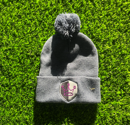 Gray Pom-Pom BCFC Beanie