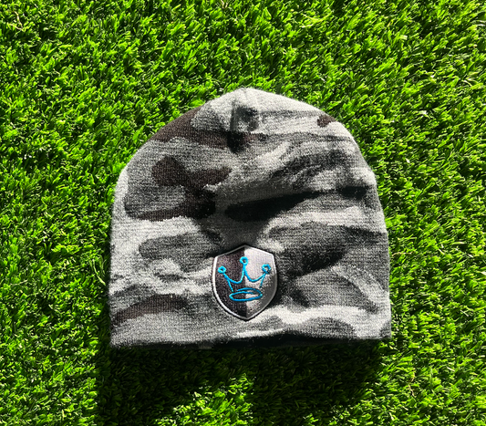 Black/Grey Camo Print BCFC Beanie